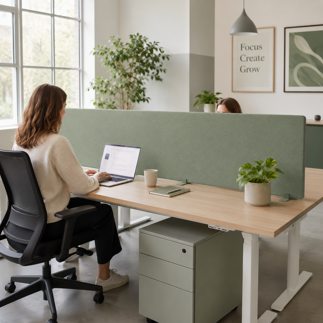 Acoustic Wool Desk Divider Panel (6pcs)