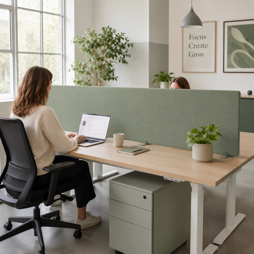 Acoustic Wool Desk Divider Panel (6pcs)
